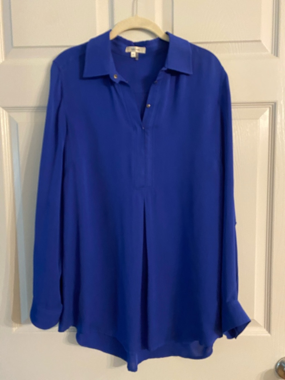 Tyler Boe Silk Tunic Royal Blue size Medium